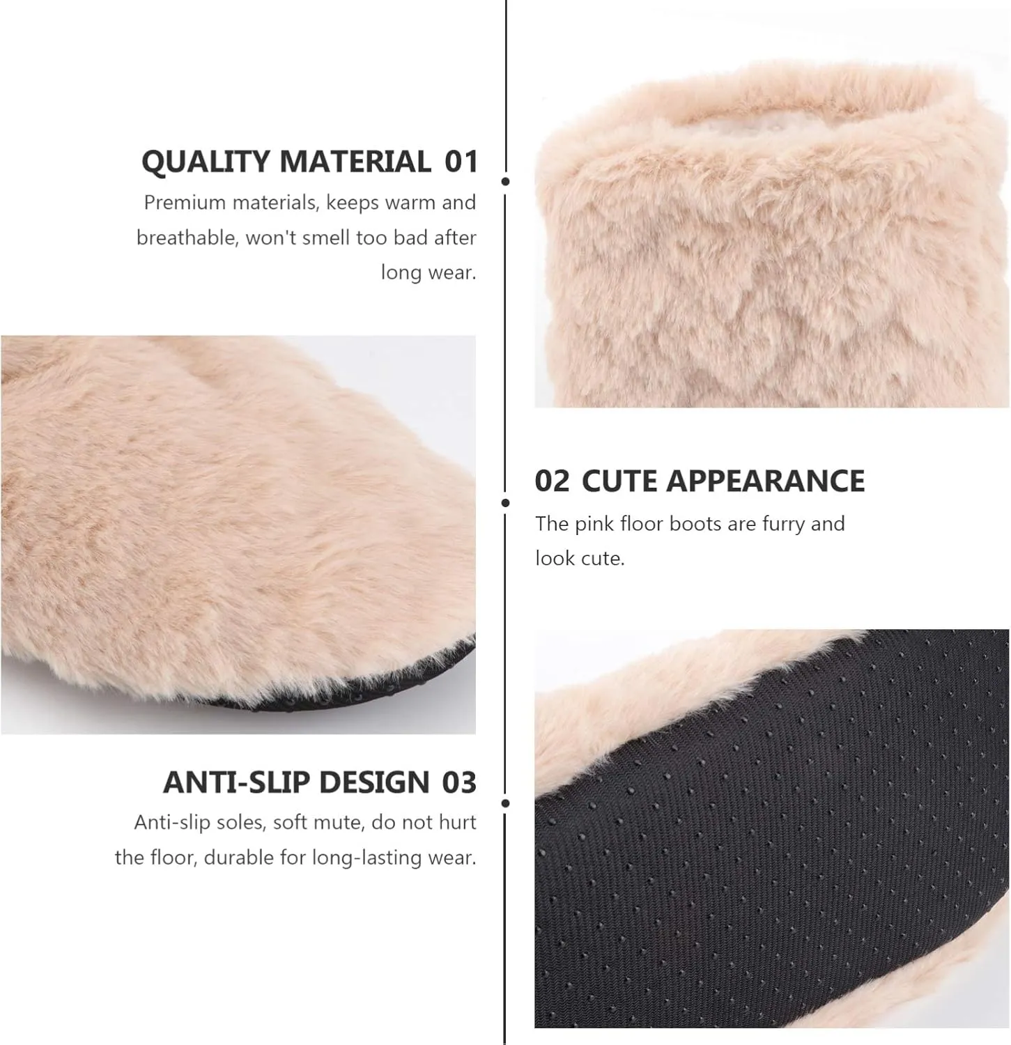 1 Pair warm floor boots home shoes Womens Winter Slippers Warm boots Fashion Ankle Boots cozy boots anti skid boots women socks Home Floor Shoes Miss floor socks keep warm