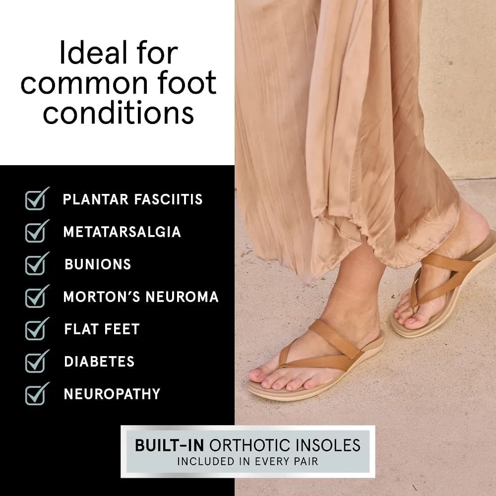 ABEO Oasis Thong Sandals For Women | Arch Support Sandals | Built-In Orthotic Insole | Plantar Fasciitis Pain Relief