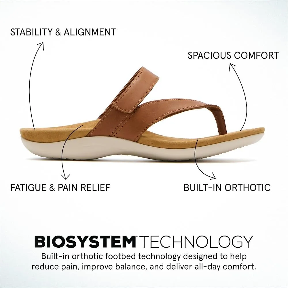 ABEO Oasis Thong Sandals For Women | Arch Support Sandals | Built-In Orthotic Insole | Plantar Fasciitis Pain Relief