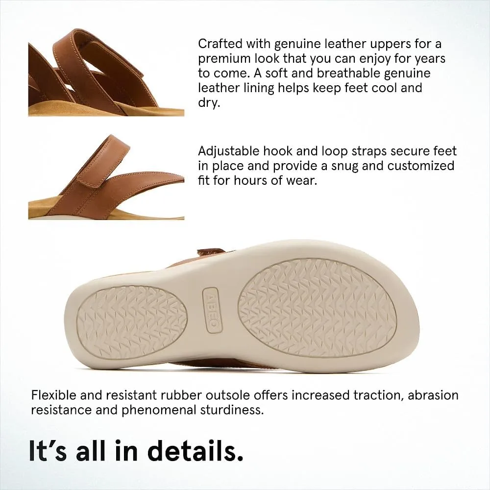 ABEO Oasis Thong Sandals For Women | Arch Support Sandals | Built-In Orthotic Insole | Plantar Fasciitis Pain Relief