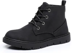 Ahannie Boys Boots Toddler Kids Work Boots Outdoor Casual Side Zipper Ankle Shoes(Toddler/Little Kid/Big Kid)