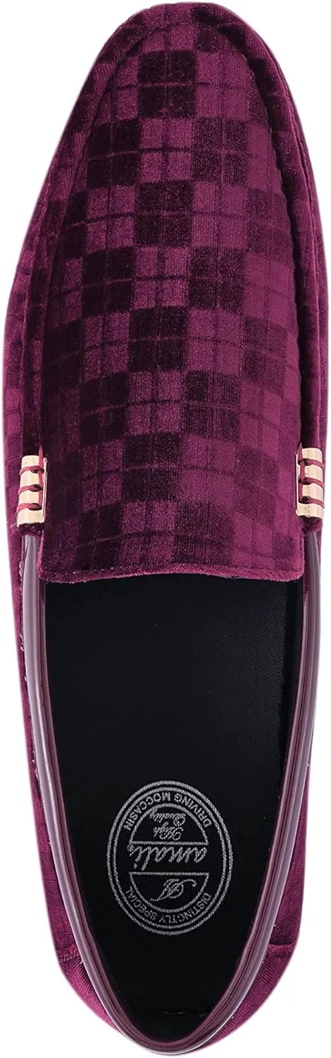 Amali The Original Men's Velvet Loafer Smoking Slippers in Paisley and Solid Designs Styles Roberto Piero
