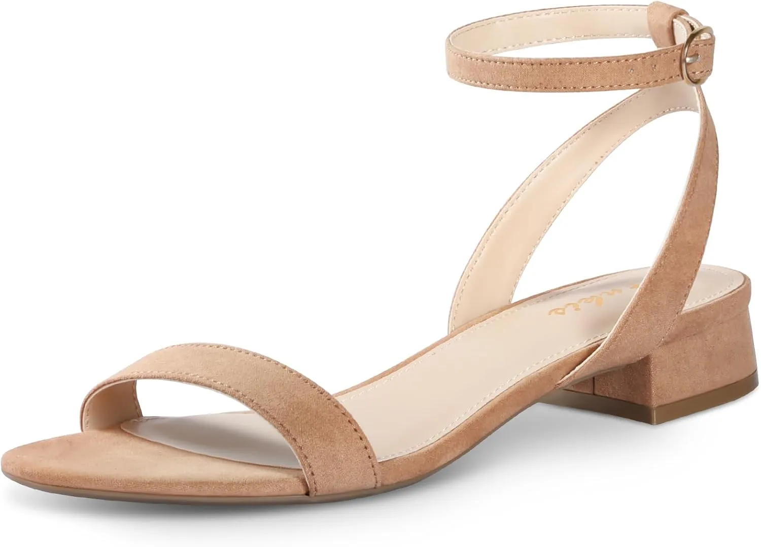 Ankis Black Nude White Red Women Sandals Comfortable Walking Strappy Open Toe Sandals for Women Dressy Summer 1 Inch Low block Heel Flat Adjustable Ankle Strap Wide Available Shoes 2024