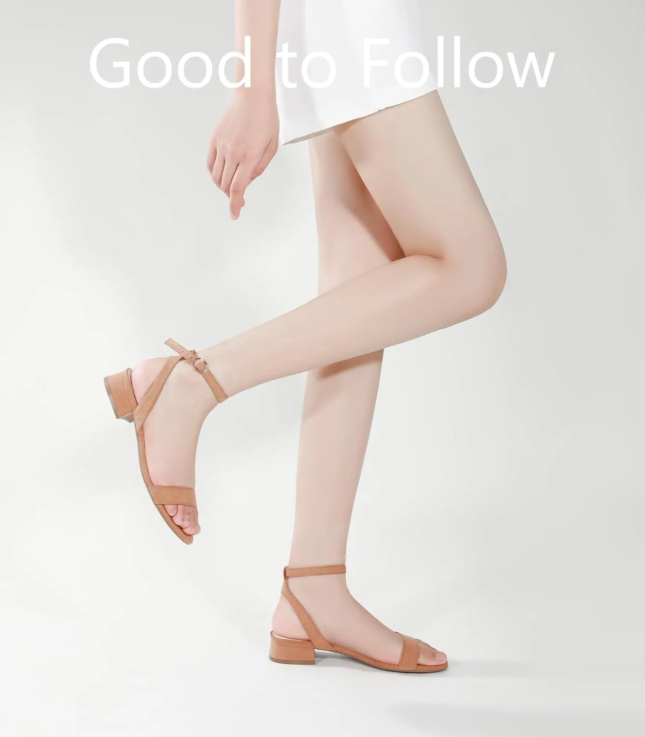 Ankis Black Nude White Red Women Sandals Comfortable Walking Strappy Open Toe Sandals for Women Dressy Summer 1 Inch Low block Heel Flat Adjustable Ankle Strap Wide Available Shoes 2024