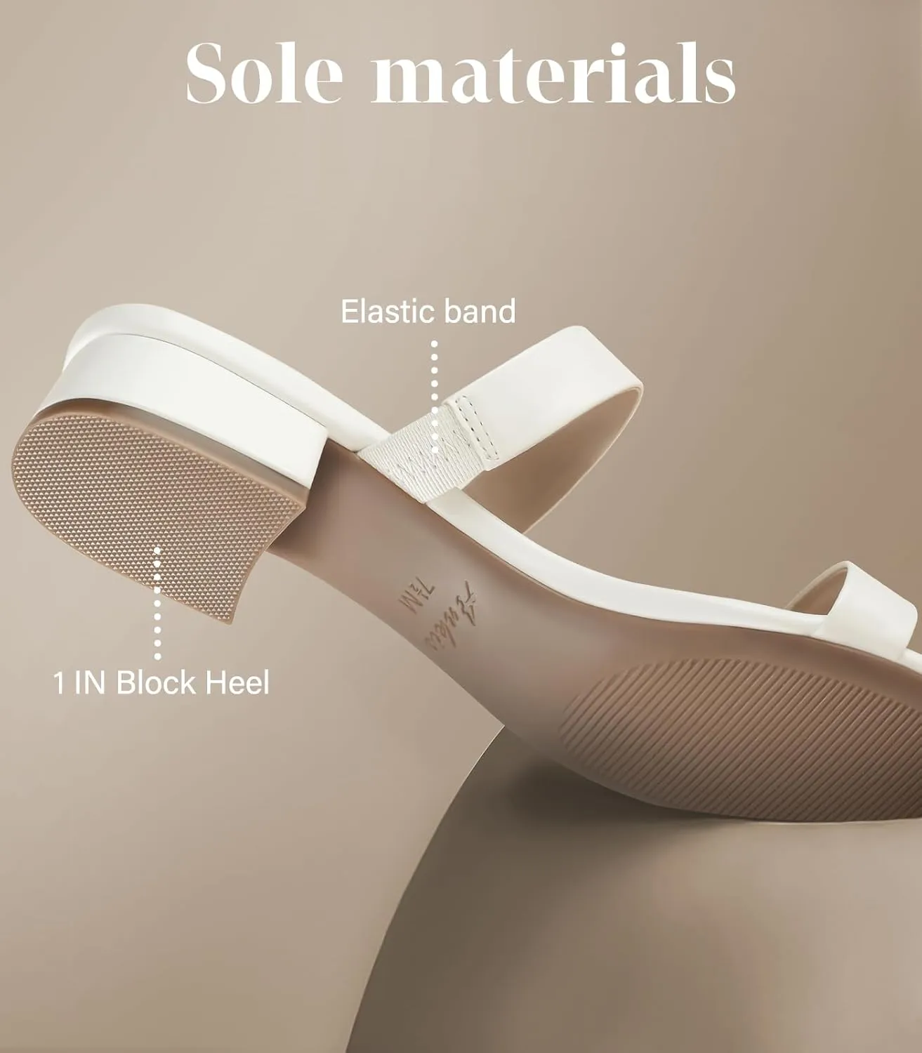 Ankis Women Black White Nude Clear Heels Sandals - 1 Inch Heels for Women Low Chunky Block Heels Comfortable Two Strap Open Toe Flat Sandals Shoe for Dressy Wedding Summer