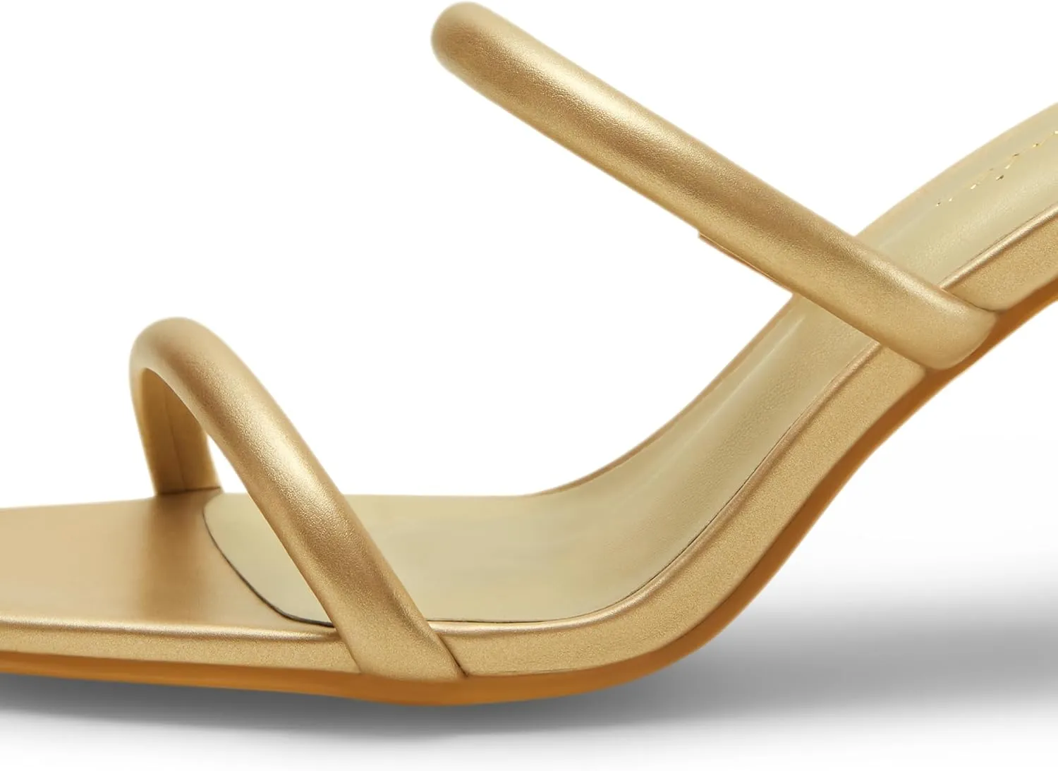 Arromic Women's Heeled Sandals Square Toe Two Strap Block Heels for Women Comfortable Strappy Heels Slip on Heeled Sandals for Women Dressy