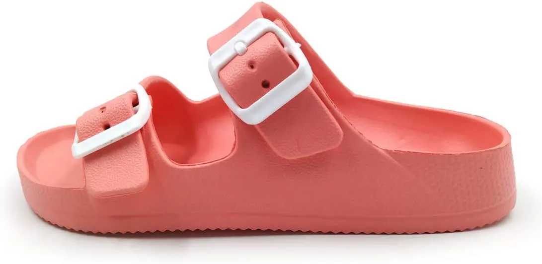Asverd Kids Double Buckle Adjustable Arch Support Flat Sandals for Boys Girls ASKID068