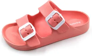 Asverd Kids Double Buckle Adjustable Arch Support Flat Sandals for Boys Girls ASKID068