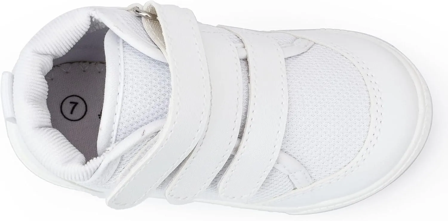Baby Walking Shoes High-Top Boy Sneakers Lightweight Non Slip Toddler Shoes for 6 9 12 18 24 Months