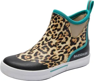 BASSDASH Womens 4.5” Waterproof Deck Ankle Rain Boots Anti-Slip Neoprene Rubber Garden Fishing Boots