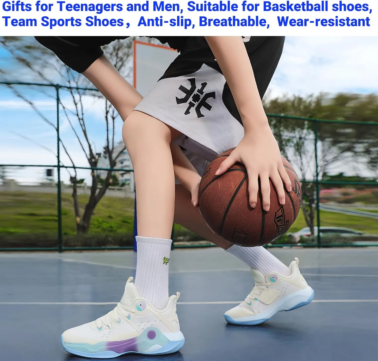 Beita High Upper Basketball Shoes for Men Sneakers Breathable Sports Shoes Anti Slip