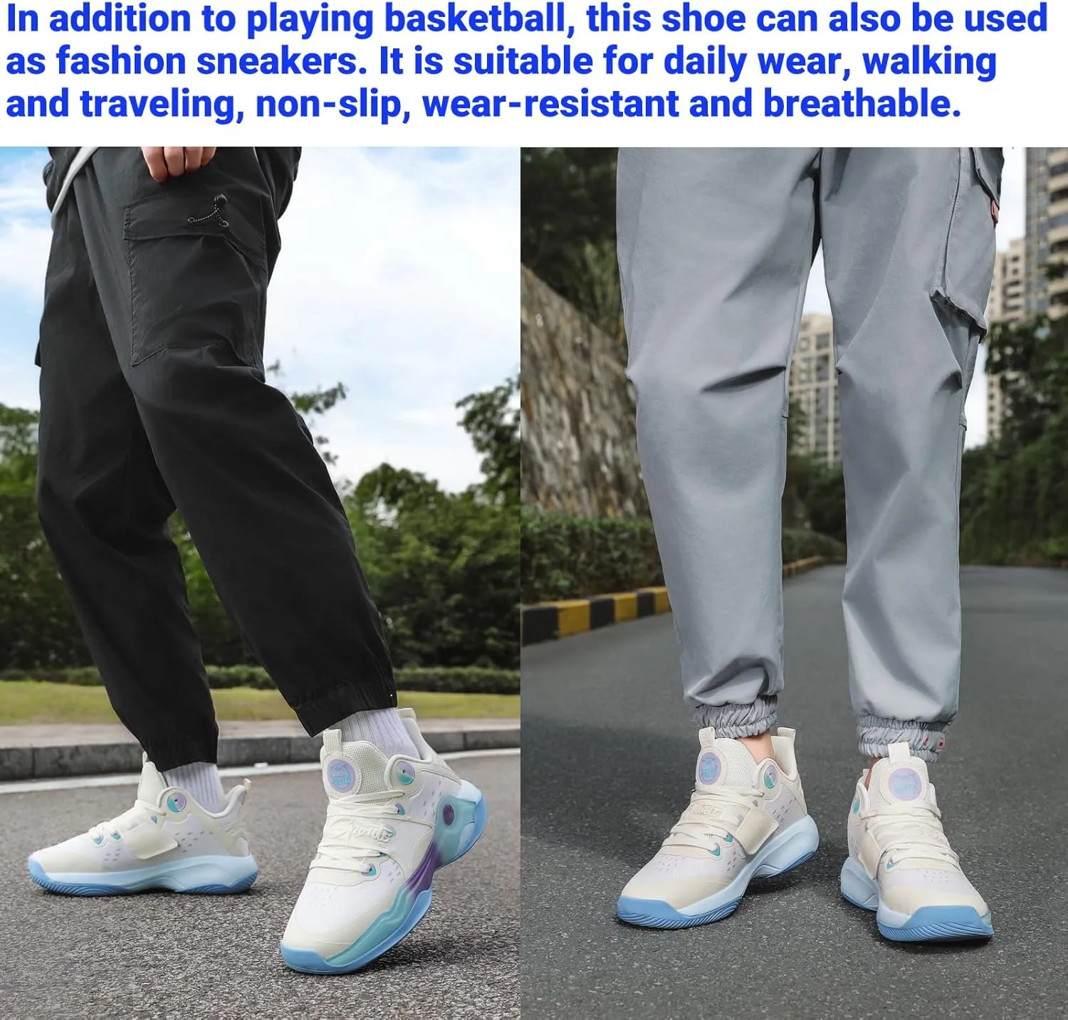Beita High Upper Basketball Shoes for Men Sneakers Breathable Sports Shoes Anti Slip