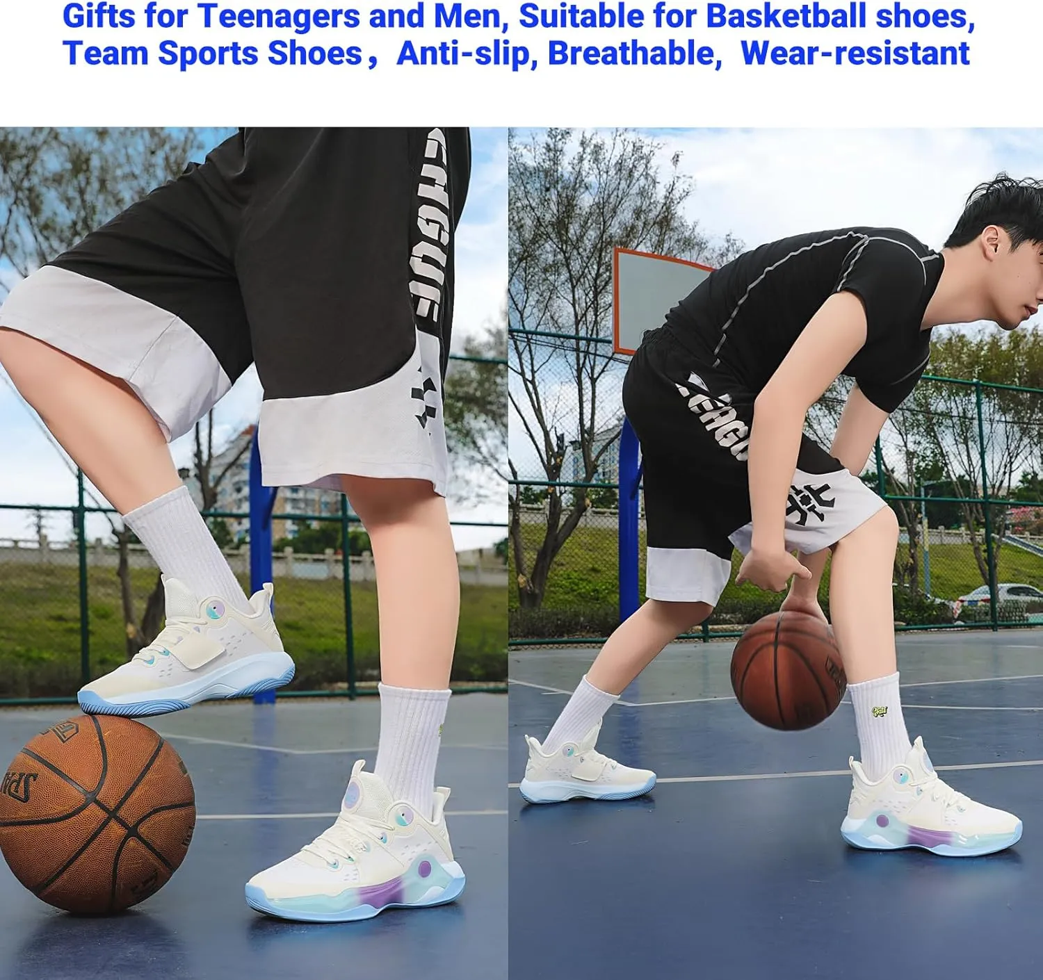 Beita High Upper Basketball Shoes for Men Sneakers Breathable Sports Shoes Anti Slip