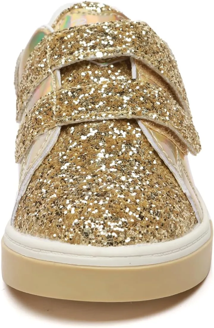 Bernal Girls & Boys Sparkle Glitter Sequin Sneakers Toddler/Little Kid/Big Kid Slip On School Low Top Walking Shoes Show Gift