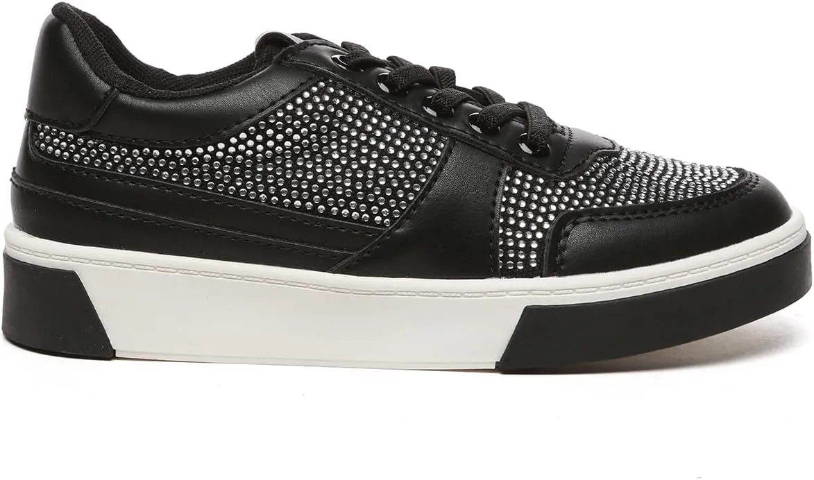 Bernal Girls & Boys Sparkle Glitter Sequin Sneakers Toddler/Little Kid/Big Kid Slip On School Low Top Walking Shoes Show Gift