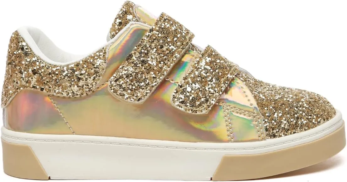 Bernal Girls & Boys Sparkle Glitter Sequin Sneakers Toddler/Little Kid/Big Kid Slip On School Low Top Walking Shoes Show Gift