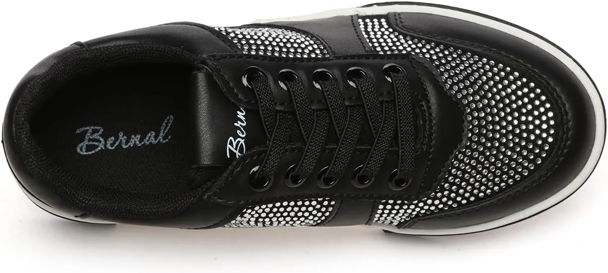 Bernal Girls & Boys Sparkle Glitter Sequin Sneakers Toddler/Little Kid/Big Kid Slip On School Low Top Walking Shoes Show Gift