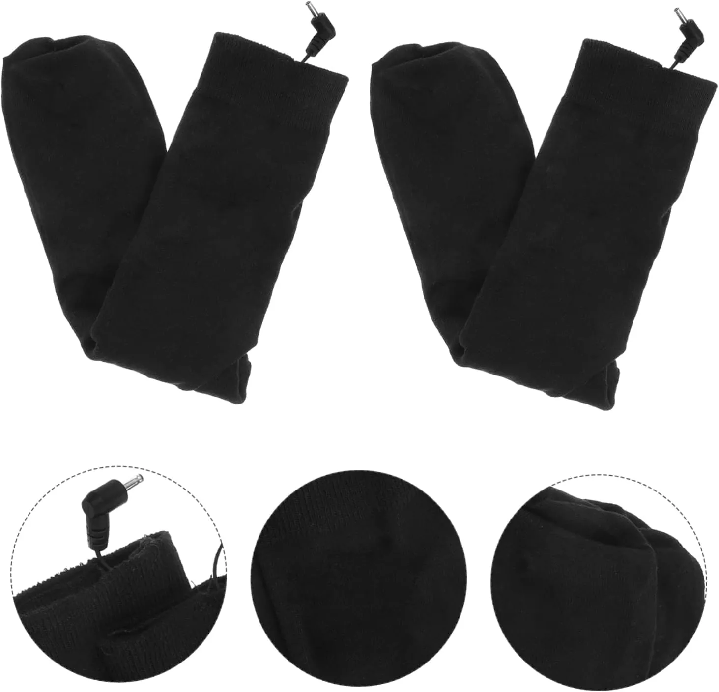 BESPORTBLE 2 Pairs Electric Socks Heated Socks Electric Heating Socks Warm Socks Thick Winter Thermal Socks Safe