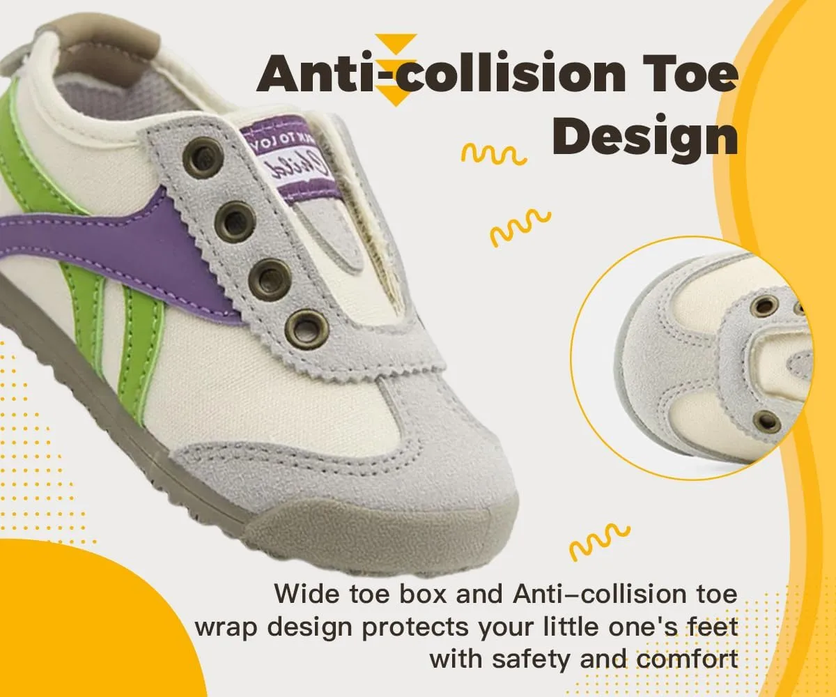 Boys Girls Sneakers Hook-Loop Walking Shoes Lightweight Students Sports Running Shoes for Toddler/Little Kid/Big Kid