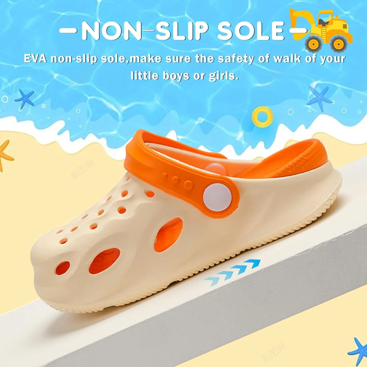 Boys Girls Toddler Clogs Little Kids Slip on Slides Sandals Truck Car Bunny Summer Water Shoes Garden Beach Pool Outdoor Bathing Shower Slippers