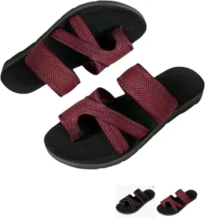 Breathable Mesh Slide Sandals,Brahusd Sandals,Women's Summer Non Slip Flat Loop Toe Shoes, With Arch Support Mesh Peep Toe Slippers