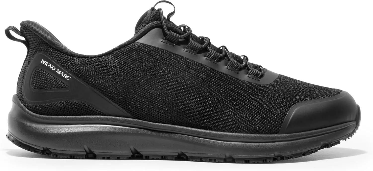 Bruno Marc Men's Hands Free Non Slip Work Shoes, Water Resistance Restaurant Slip on Food Service Sneakers