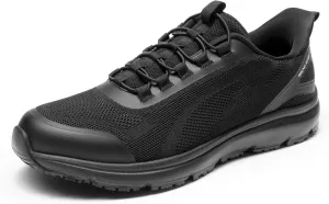 Bruno Marc Men's Hands Free Non Slip Work Shoes, Water Resistance Restaurant Slip on Food Service Sneakers