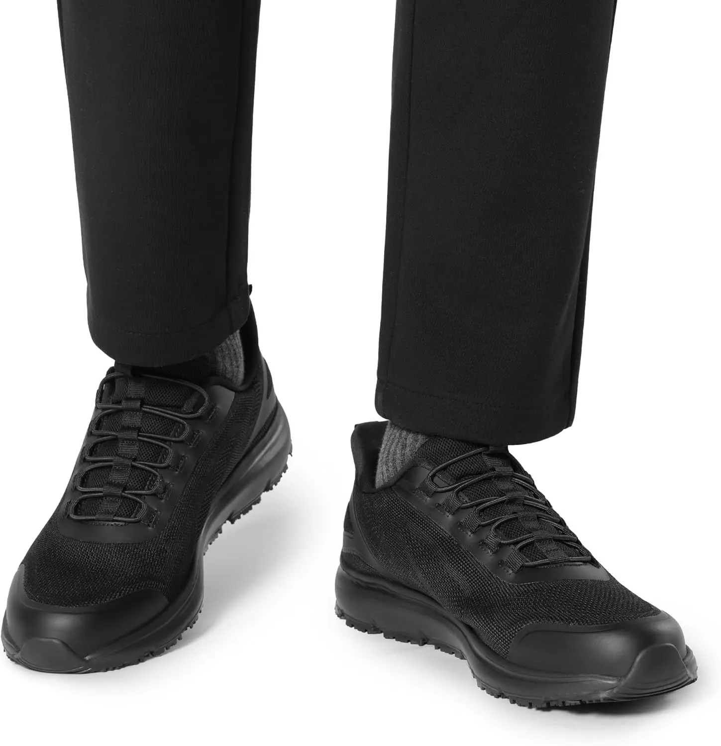 Bruno Marc Men's Hands Free Non Slip Work Shoes, Water Resistance Restaurant Slip on Food Service Sneakers