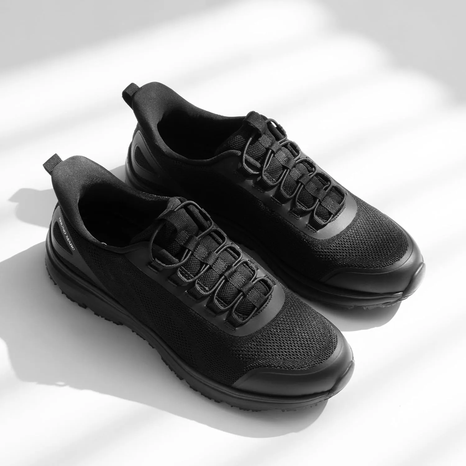 Bruno Marc Men's Hands Free Non Slip Work Shoes, Water Resistance Restaurant Slip on Food Service Sneakers
