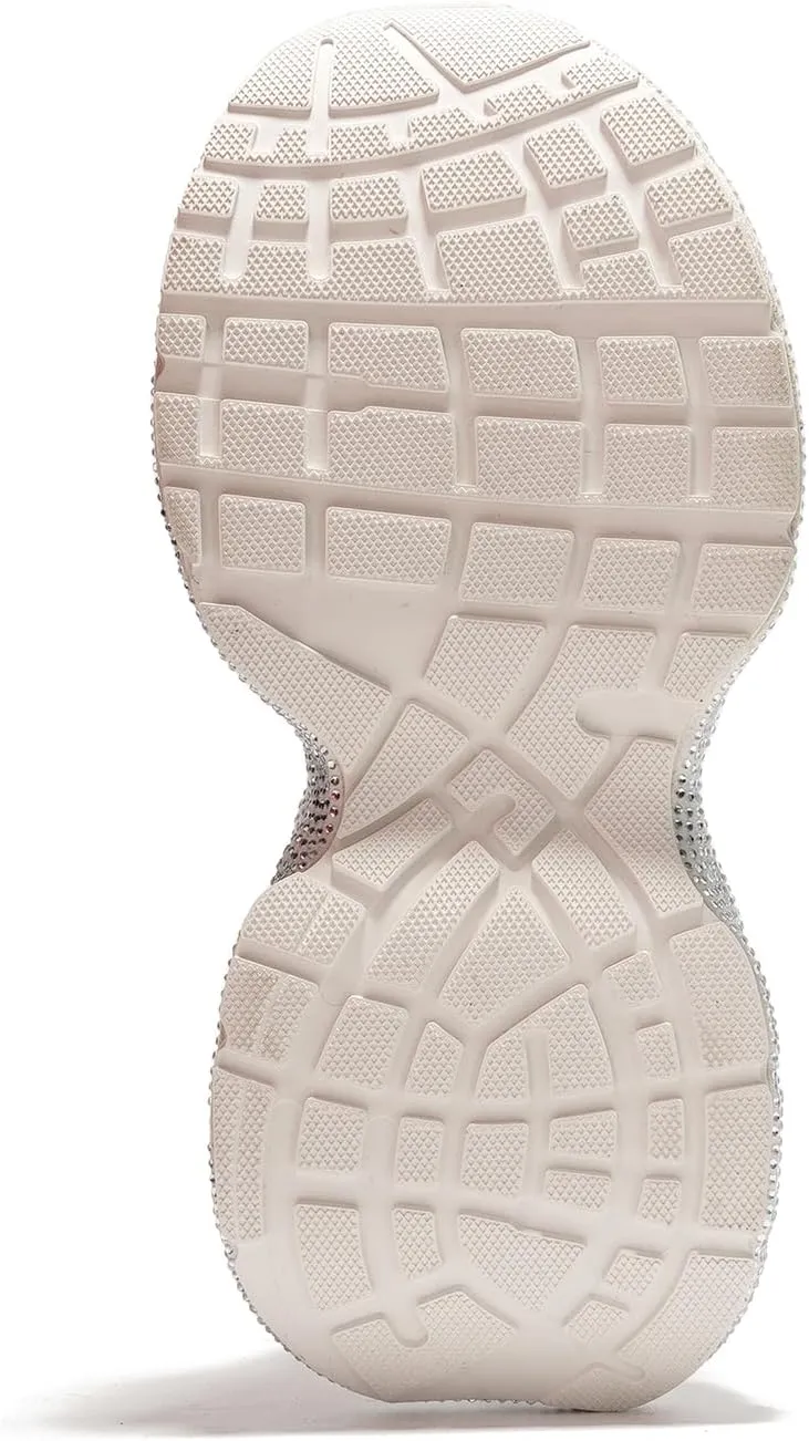 Cape Robbin Johanna Sneakers, Chunky Sneakers Women, Trendy Rhinestone Platform Sneakers, Chunky Black & White Sneakers Women