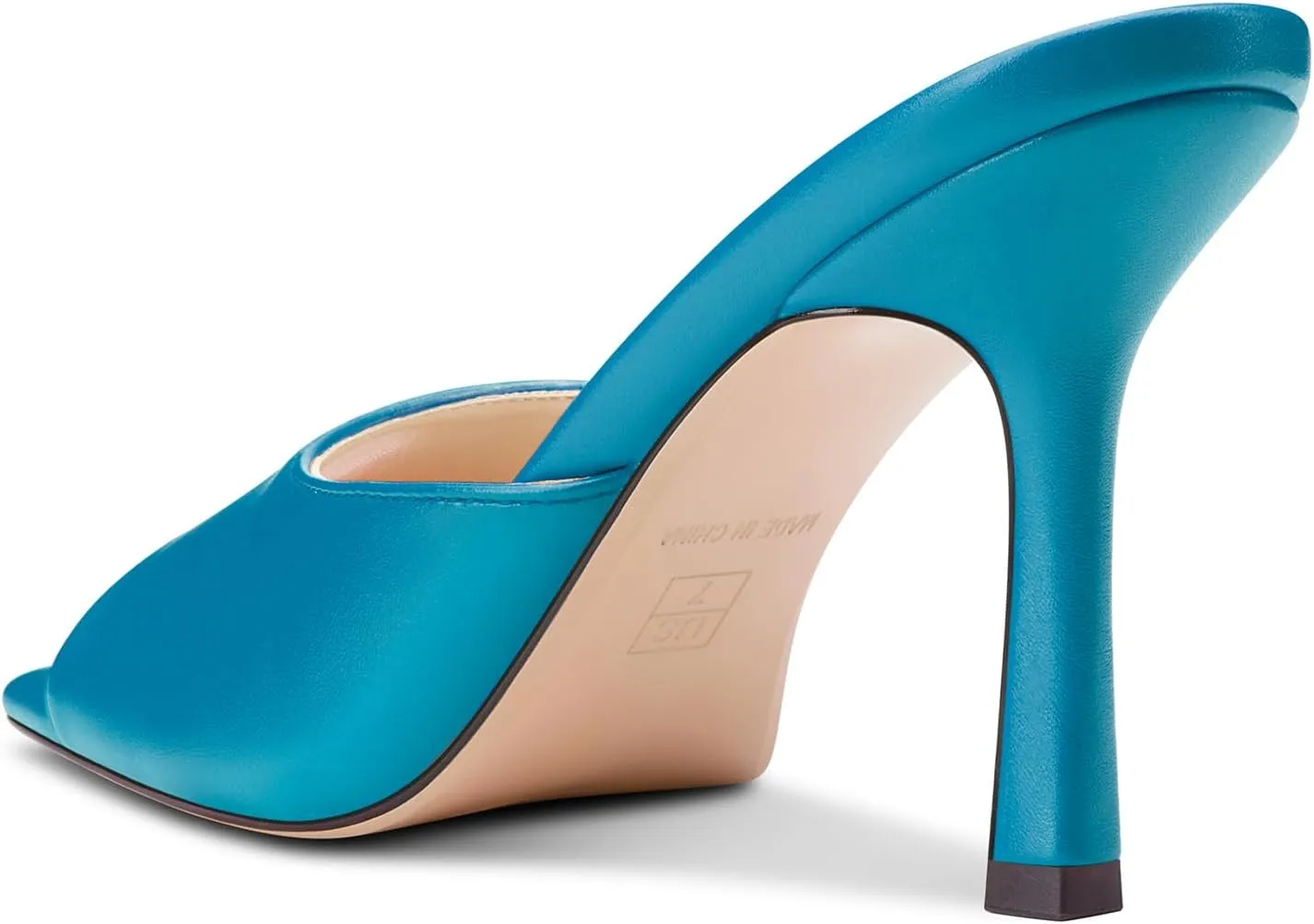 Castamere Square Open Toe Heeled Sandals for Women High Stiletto Heels Slip-on Mules Dress Comfortable Casual Summer Shoes 3.5 Inches Heels