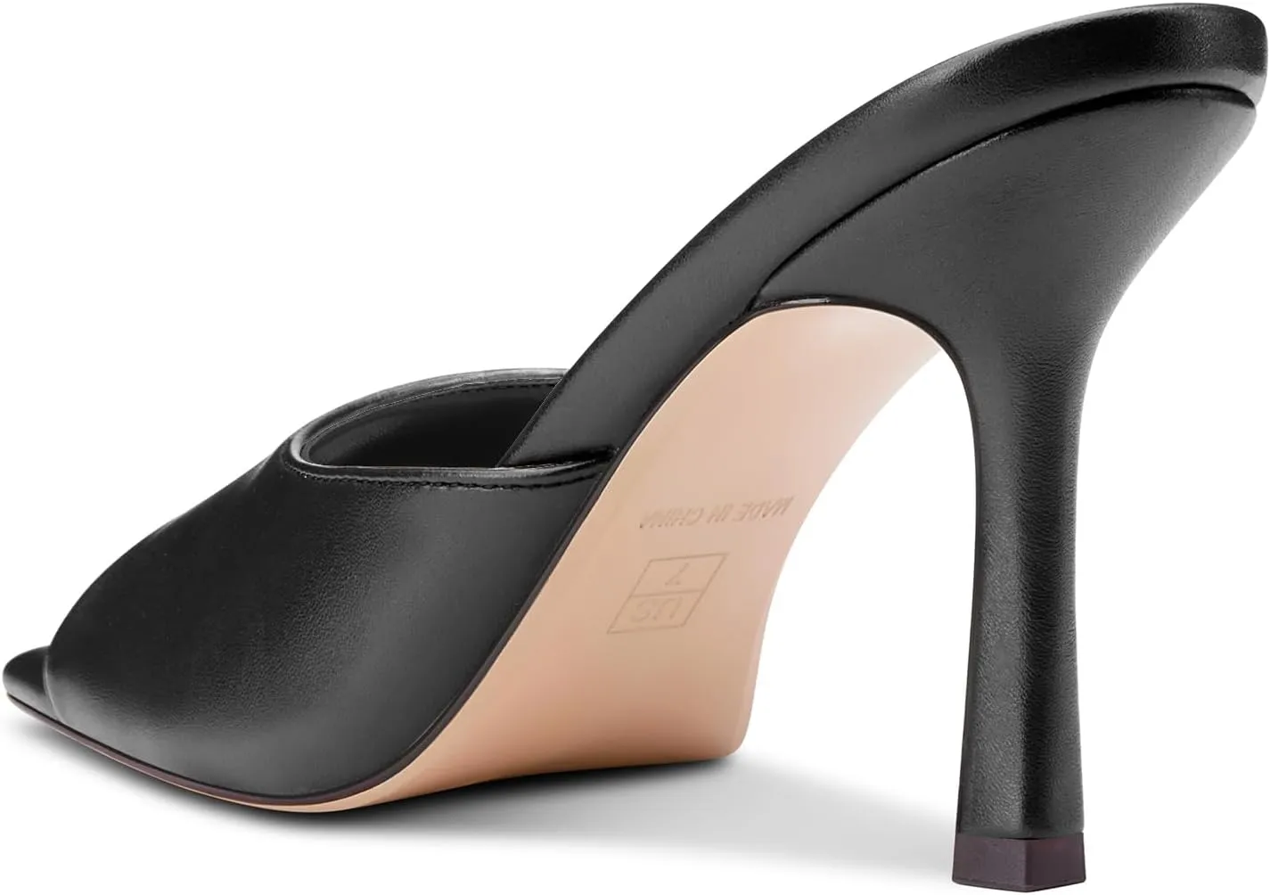Castamere Square Open Toe Heeled Sandals for Women High Stiletto Heels Slip-on Mules Dress Comfortable Casual Summer Shoes 3.5 Inches Heels