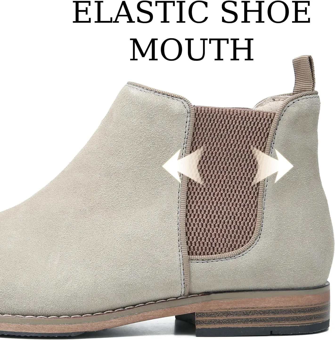 Cestfini Men Chelsea Boots Casual Suede Dress Boots Comfortable Oxfords Ankle Boots for Men