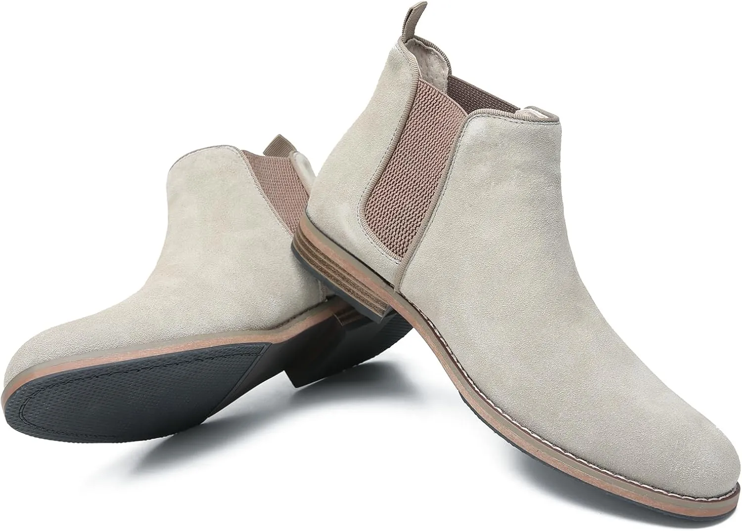 Cestfini Men Chelsea Boots Casual Suede Dress Boots Comfortable Oxfords Ankle Boots for Men