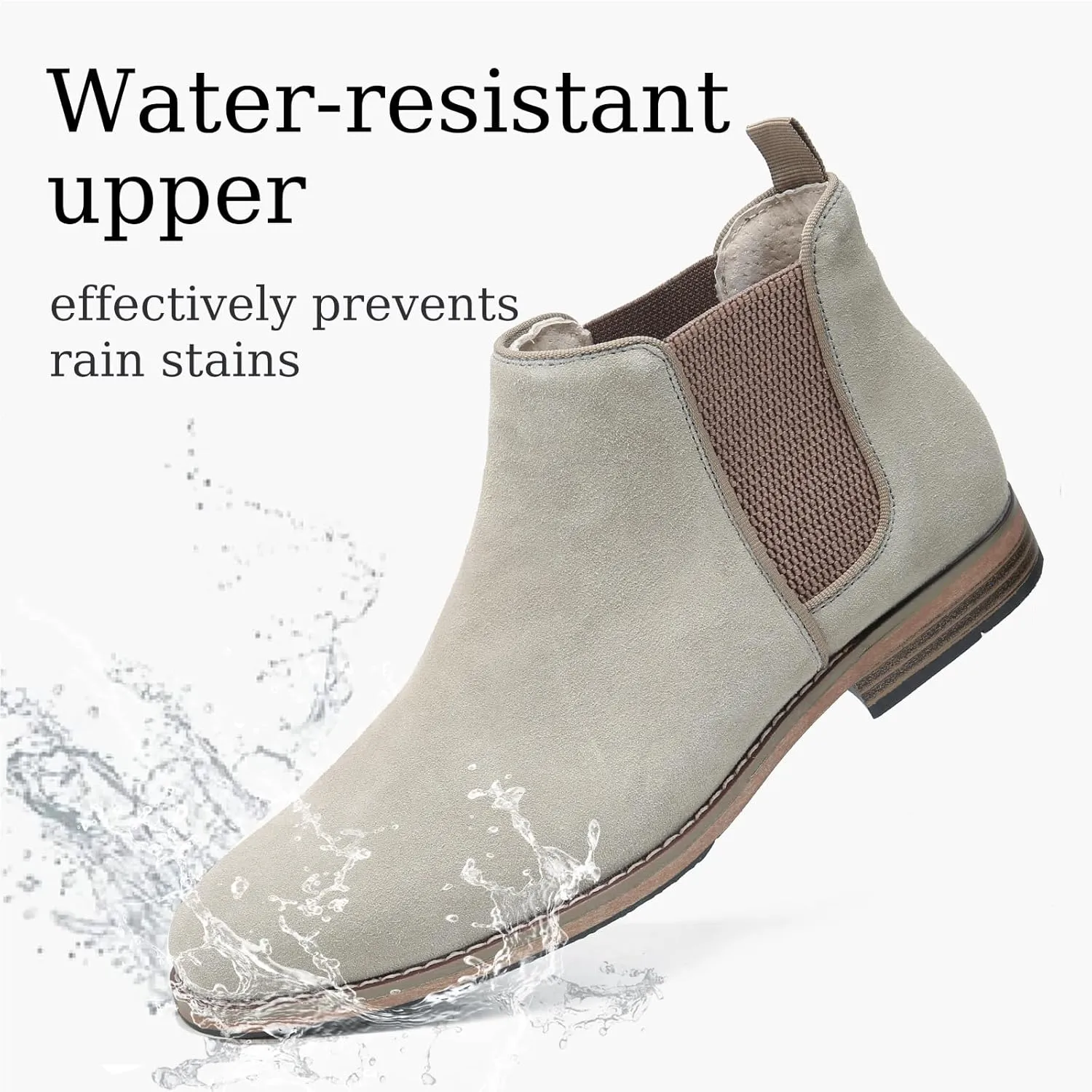 Cestfini Men Chelsea Boots Casual Suede Dress Boots Comfortable Oxfords Ankle Boots for Men