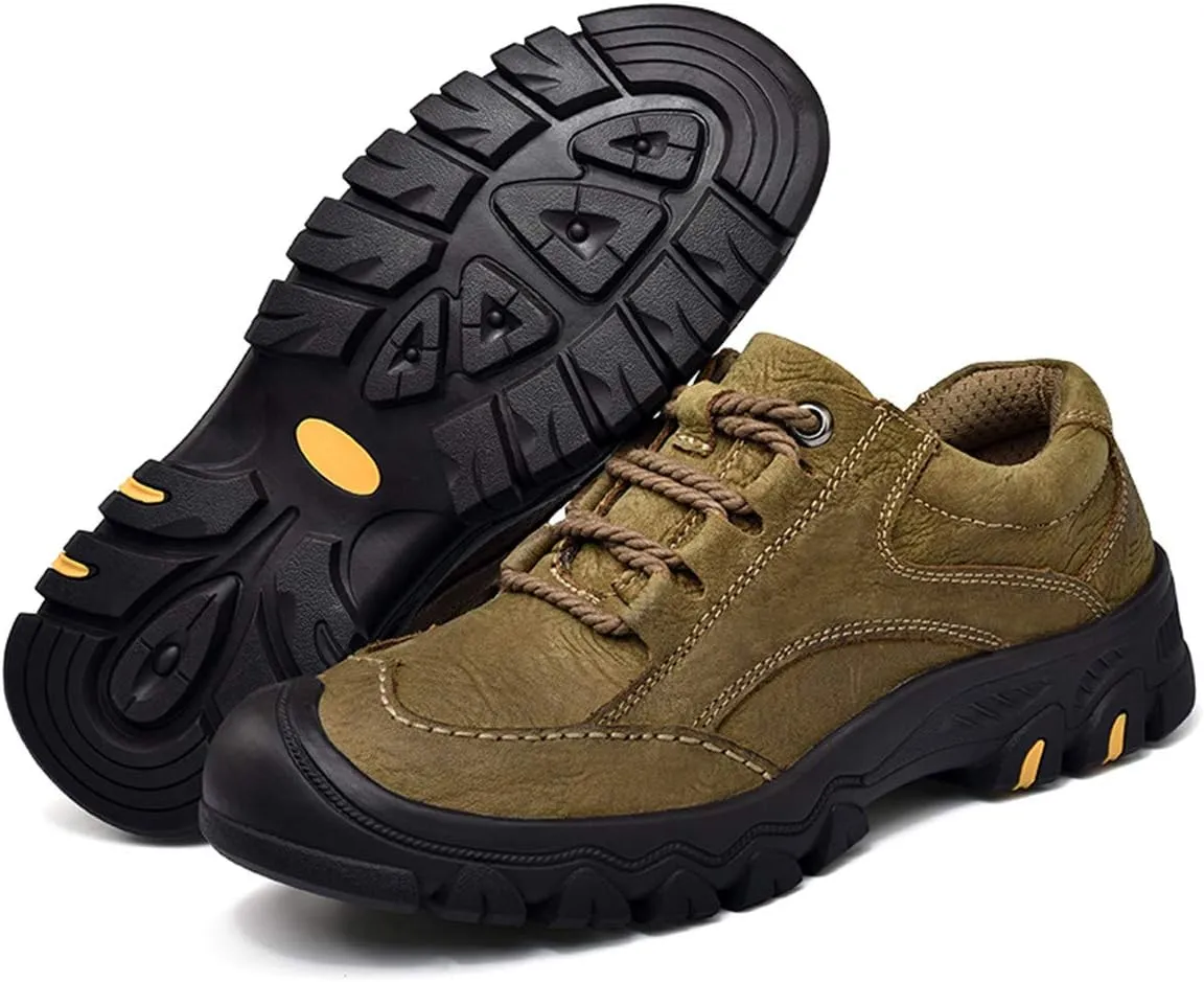ChicWind Men's Lace Up Outdoor Waterproof Leather Hiking Sneakers