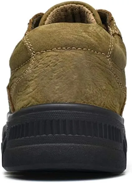 ChicWind Men's Lace Up Outdoor Waterproof Leather Hiking Sneakers