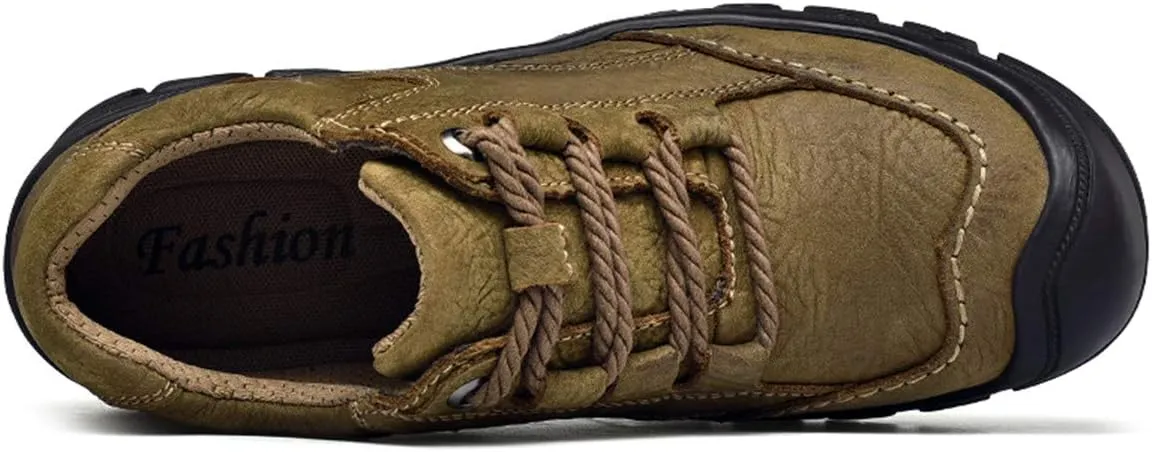 ChicWind Men's Lace Up Outdoor Waterproof Leather Hiking Sneakers