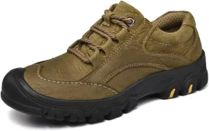 ChicWind Men's Lace Up Outdoor Waterproof Leather Hiking Sneakers