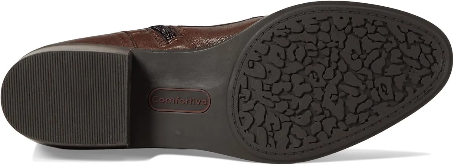 Comfortiva® Cordia Non-Slip Boots for Women – Leather Upper – Mesh Lining – Pillowtop® Memory Foam
