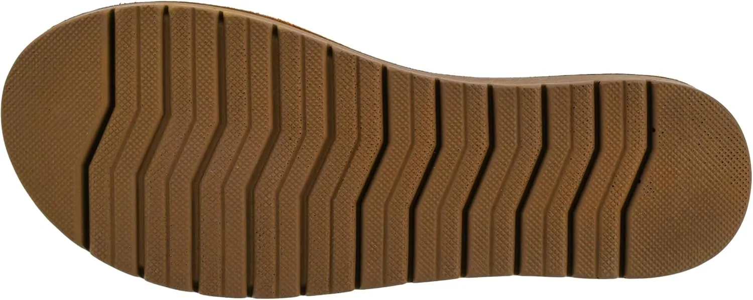 Corkys Footwear Spray Tan Sandal - Comfortable And Cushioned Insoles, Wide Strap with Bow, Frayed Edges On Upper, Open Toe, Easy And Convenient Slip-On Design
