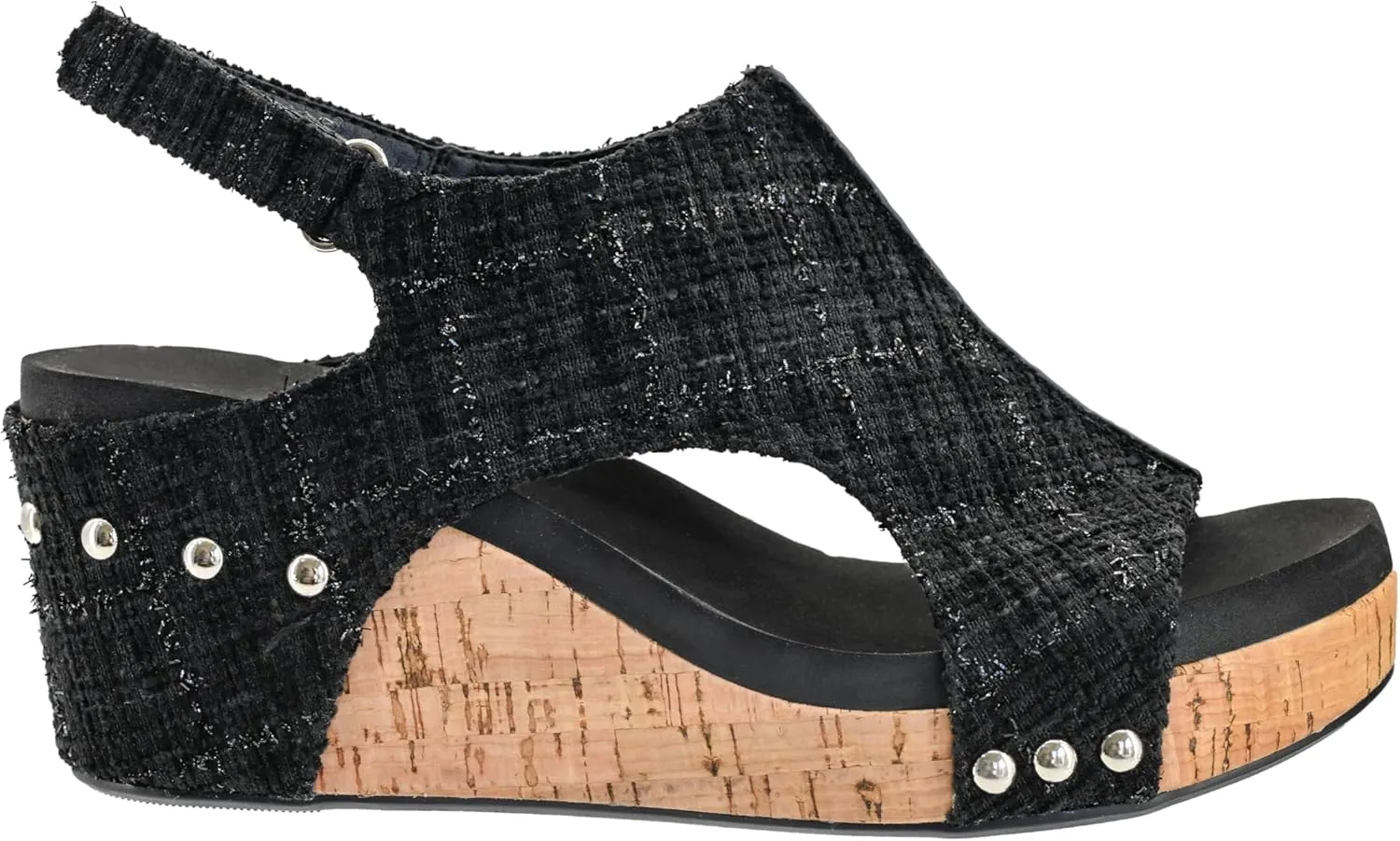Corkys Footwear Womens Carley Wedges, Featuring Corkys EVA Foam Cushioned Insoles, A 2.5 Inch Heel, Lightweight For All Day Wear, And Hook And Loop Closure