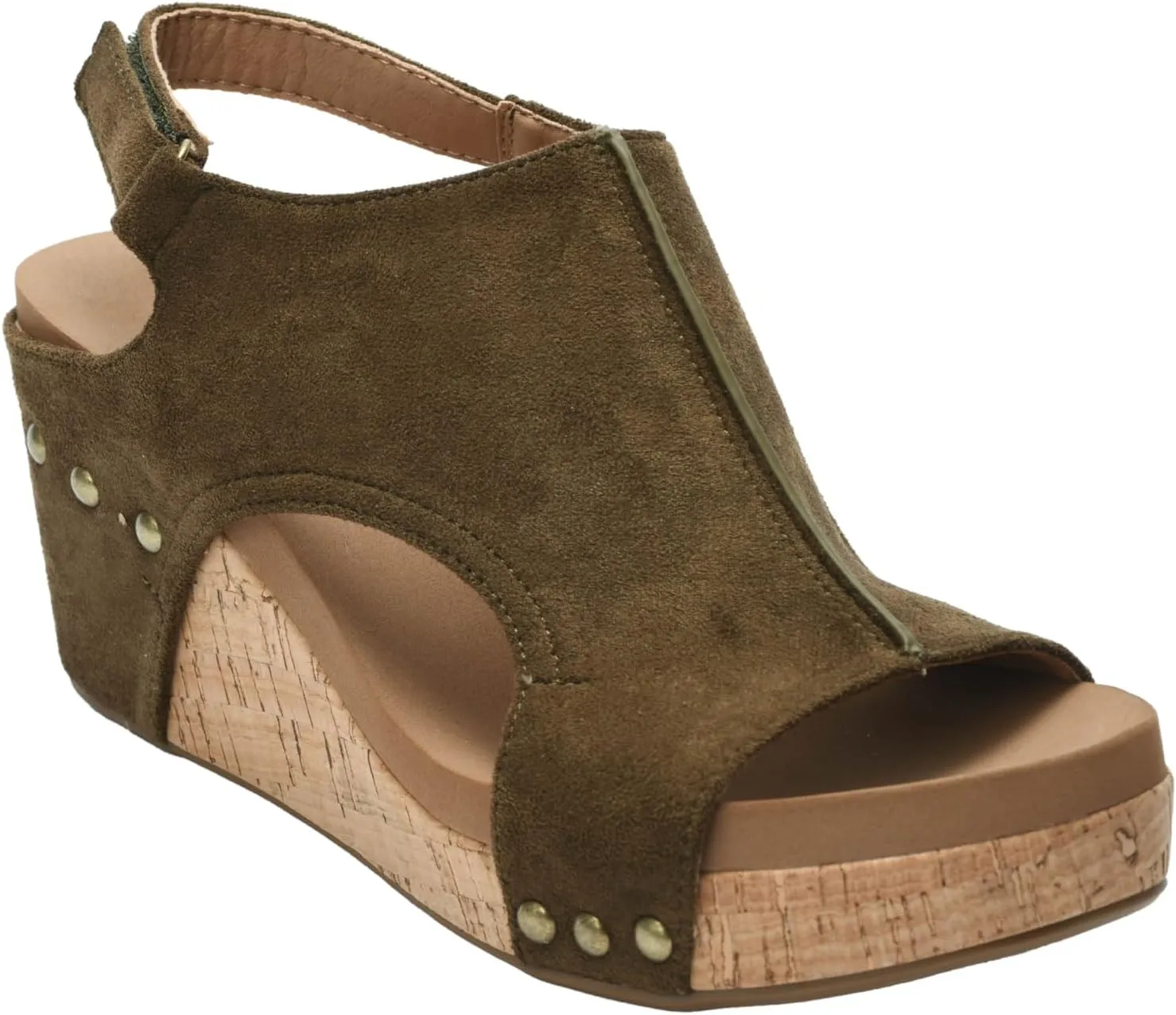 Corkys Footwear Womens Carley Wedges, Featuring Corkys EVA Foam Cushioned Insoles, A 2.5 Inch Heel, Lightweight For All Day Wear, And Hook And Loop Closure