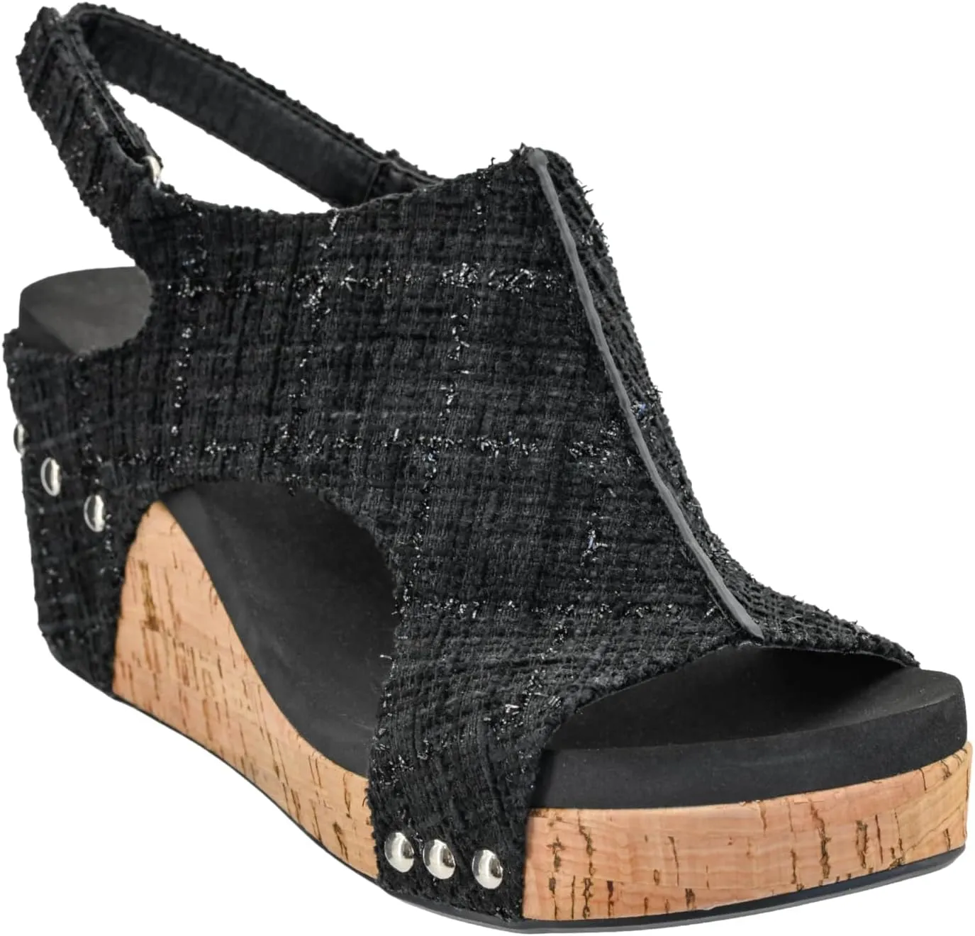 Corkys Footwear Womens Carley Wedges, Featuring Corkys EVA Foam Cushioned Insoles, A 2.5 Inch Heel, Lightweight For All Day Wear, And Hook And Loop Closure