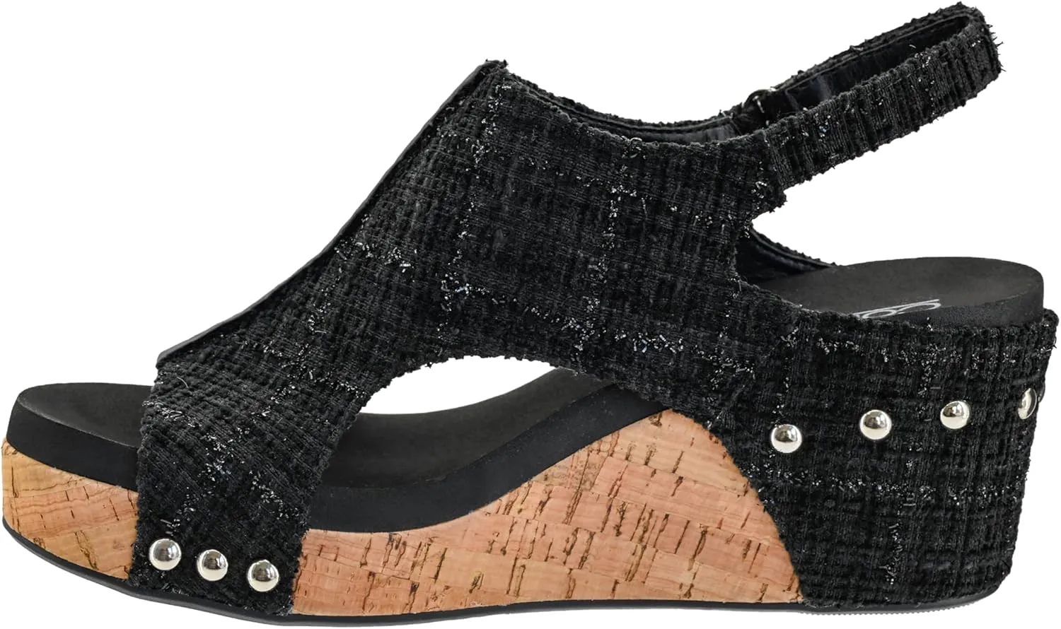 Corkys Footwear Womens Carley Wedges, Featuring Corkys EVA Foam Cushioned Insoles, A 2.5 Inch Heel, Lightweight For All Day Wear, And Hook And Loop Closure
