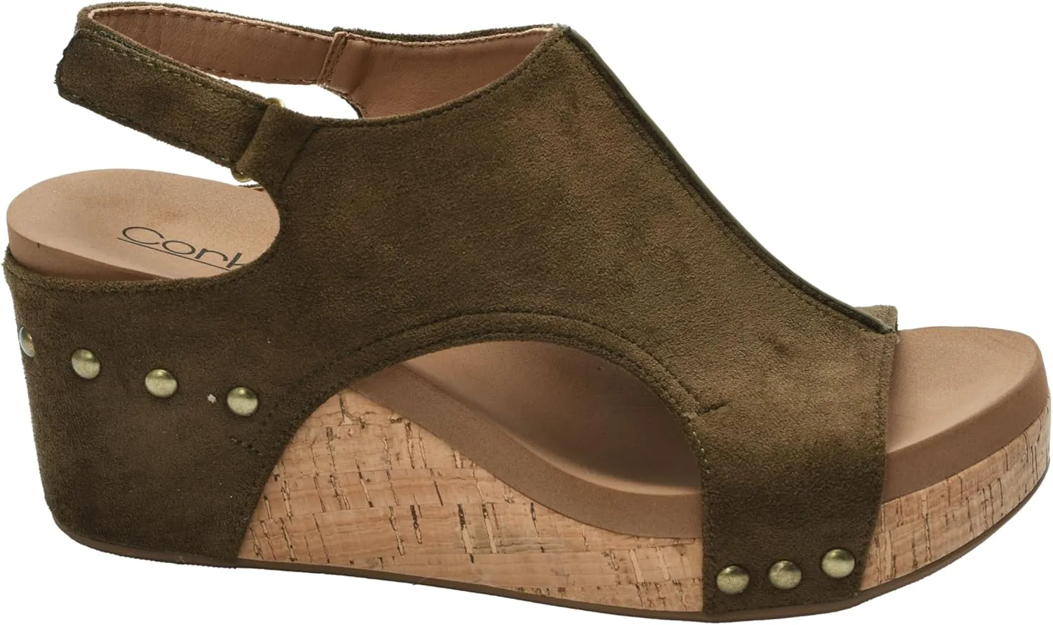 Corkys Footwear Womens Carley Wedges, Featuring Corkys EVA Foam Cushioned Insoles, A 2.5 Inch Heel, Lightweight For All Day Wear, And Hook And Loop Closure