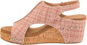 Corkys Footwear Womens Carley Wedges, Featuring Corkys EVA Foam Cushioned Insoles, A 2.5 Inch Heel, Lightweight For All Day Wear, And Hook And Loop Closure