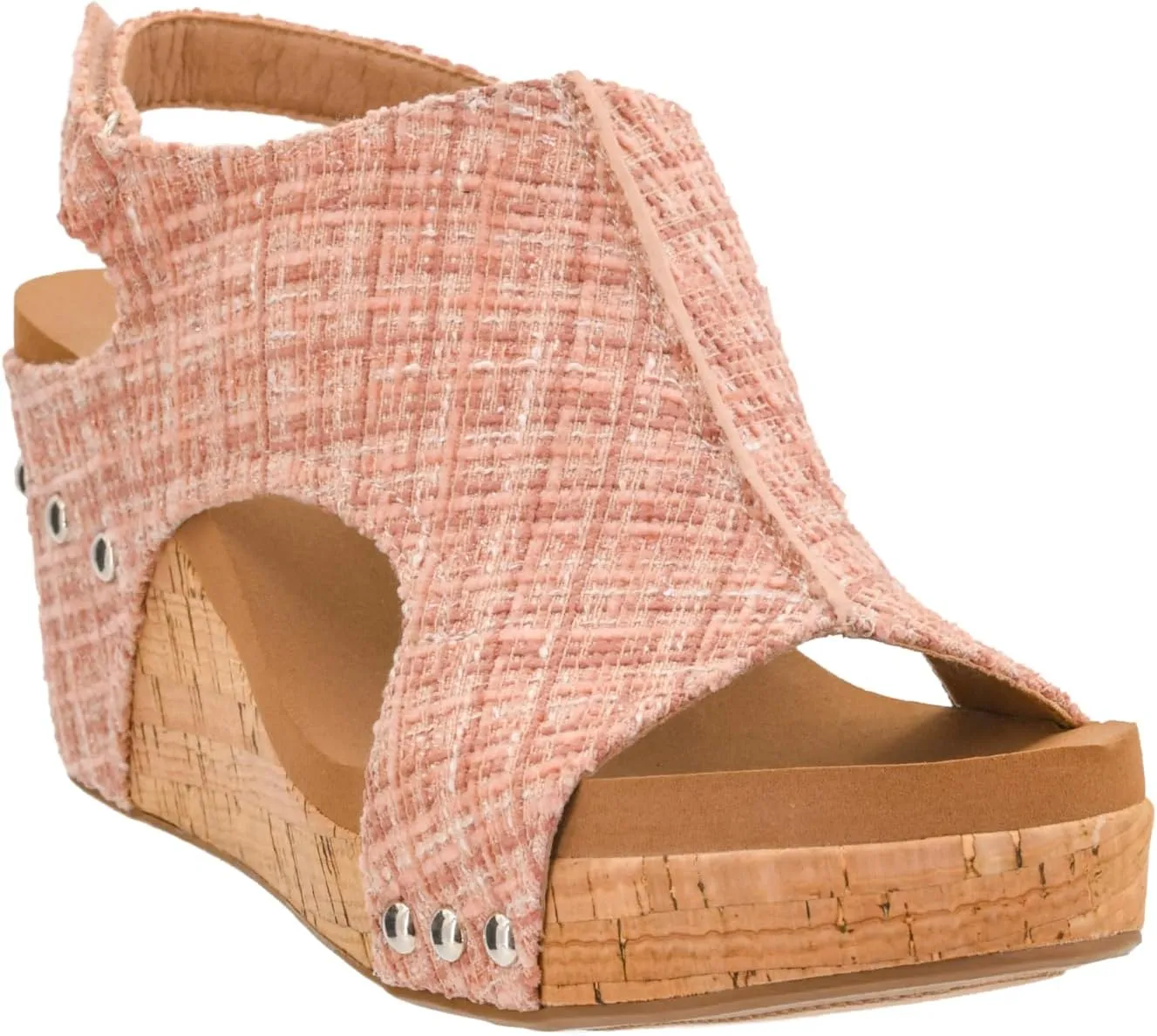 Corkys Footwear Womens Carley Wedges, Featuring Corkys EVA Foam Cushioned Insoles, A 2.5 Inch Heel, Lightweight For All Day Wear, And Hook And Loop Closure