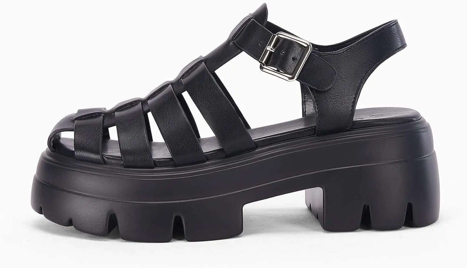 Coutgo Womens Platform Chunky Heels Sandals Gladiator Ankle Strap Heels Lug Sole Summer Fisherman Y2K Shoes