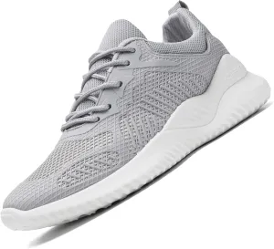 COVS Womens Slip On Walking Shoes, White Tennis Shoes Non Slip Running Shoes Lightweight Workout Shoes Breathable Cushioning Fashion Sneakers